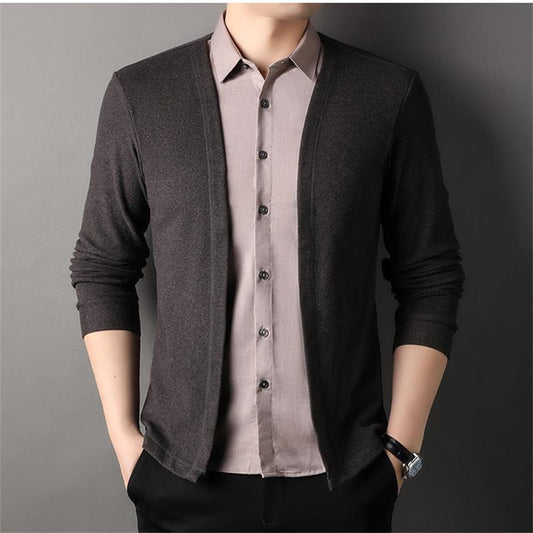 Camisa falsa falsa para hombres Cardigan tricotée 🔥Compre 2 envío gratis🔥